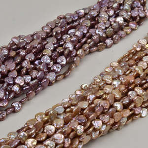 1077 Perles de culture d'eau douce naturelles violettes en forme de cœur baroque, en vrac pour la fabrication de bijoux - Product Image 4