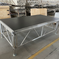 Plateforme de scène modulaire portable en aluminium pour extérieur avec stand de stand en treillis carré, installation rapide