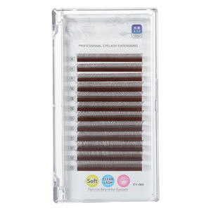 Extensions de cils individuelles Yelix Brown YY Lashes 0.07 B C D 3D, extensions de cils <span class=keywords><strong>en</strong></span> forme de Y, plateau d'extensions de cils, faux vison, faites à la main, personnalisées - Product Image 3