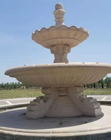 Fuente de Granito de Estilo Moderno de Lujo MILY, Exquisita Fuente de Exterior Tallada a Mano de Alta Calidad Personalizable con Acabado Martillado