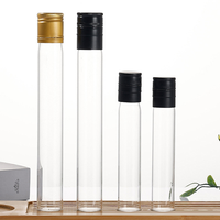 Usine Personnalisé Haute Borosilicate 50ml 100ml Tube De Verre Bouteille pour Emballage De Vin Whisky Tequila Liqueur Esprit Petite bouteille En Verre