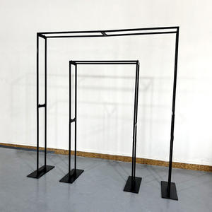 Usine personnalisé mariage scène disposition soie fleur étagère accessoires de mariage écran en fer forgé carré Double-pôle <span class=keywords><strong>portail</strong></span> arc - Product Image 3