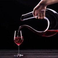 Style européen haut de gamme grand décanteur en forme de U créatif personnalisé diviseur de vin épaissi Transparent verre maison verseur de vin