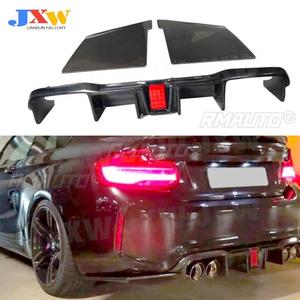 Carbon Fiber Car Rear Bumper Lip Spoiler Diffuser <b>Splitters</b> With Light for BMW 2 Series M2 F87 Coupe 2016 - 2020 FRP Body Kits - Product Image 1