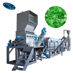 plastic waste recycling machine plastic crushing and washer pet bottle flakes washing machine