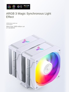 Qiao Sibo CR3000E Radiator CPU Fan ARGB Double <b>Tower</b> Double Fan White 6 Copper Tube 120mm 800-2200RPM 40000hrs Air <b>Cooled</b> Alloy - Product Image 5