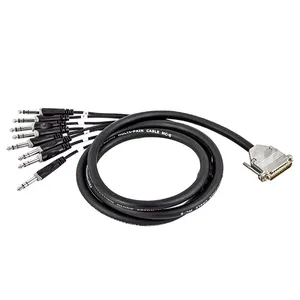OEM factory professional 4/6/8/12/16 channel DB25 plug to 6.3 stereo jack audio snake cable
