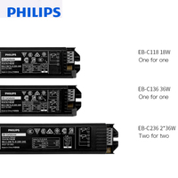 Balastro electrónico Philips T8 H para tubos fluorescentes EB-C 118/136/236 18W 36W, balastro para lámparas de esterilización UVC