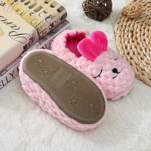 Enfants hiver épais pantoufles enfants coton rembourré chaussures bébé intérieur chaud pantoufles filles mignon dessin animé <span class=keywords><strong>lapin</strong></span> Animal chaussures diapositives - Product Image 6