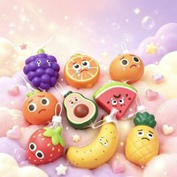 Squishies à remontée lente en forme de fruits (Fraise, Banane, Pastèque, Ananas, Avocat) – Jouets Kawaii anti-stress pour enfants et adultes
