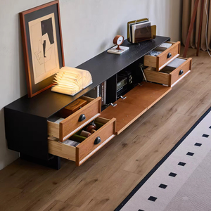 <span class=keywords><strong>Meuble</strong></span> <span class=keywords><strong>TV</strong></span> en bois massif de noyer, design <span class=keywords><strong>moderne</strong></span> mi-siècle, extensible, écologique, pour salon ou entrée - Product Image 5