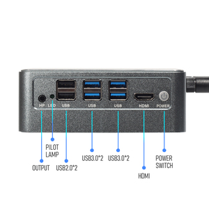 新しいホットセール産業用ミニボックスPCDC12VカスタマイズOEMi3 i5 i7 4G 8G RAMハードディスク64G128G256G組み込み小型ボックスコンピューター - Product Image 4