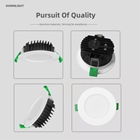 Downlight LED Australia tiga warna 10w dapat diredupkan IP54 3CCT Bersertifikat SAA CE lampu sorot Proyek Hotel Downlight komersial tanam