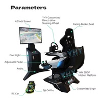 Simulador de Carreras con Modelos Animatrónicos y Realidad Aumentada, Simulador de Conducción de Autos F1, Silla con Movimiento de 3 Grados de Libertad para Uso Comercial en Interiores