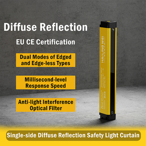 <b>Single</b>-sided Diffuse Reflection Safety Light <b>Curtain</b> 40mm 30ms Rapid Response OEM ODM Supported Production Line Object Detection - Product Image 2