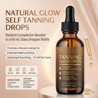 Gouttes autobronzantes Natural Glow 60ml, booster d'éclat du teint, hydratant, pour tous types de peau