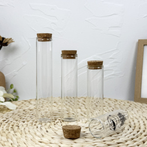 22mm clear Glass test tube Wishing Small Drift <b>Bottle</b> Vials with <b>Cork</b> lids - Product Image 3