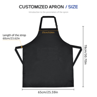 Tablier de cuisine de chef de cuisine avec logo imprimé personnalisé pour les techniciens des ongles Tablier de serveuse de salon de coiffure personnalisé
