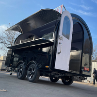 JLD JLD-001 Remolque de Comida para Helados de Acero Inoxidable para Exteriores con Certificación CE, Reducción de Ruido, Eléctrico 12V-24V, 1 Año de Garantía Completa