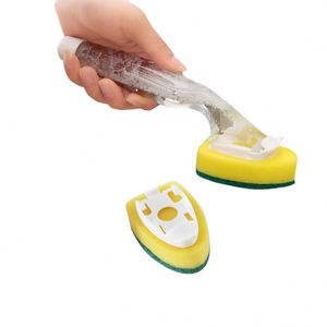 Brosse de nettoyage de cuisine personnalisée en gros, nouveau design, accessoires, éponge en mousse pour nettoyer les murs avec manche en plastique - Product Image 1