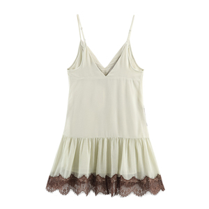 Vestido Mini de Satén con Encaje y Parches para Mujer 2026, con Tirantes Finos, Espalda Descubierta, Sexy, Elegante, para Fiesta o Club, Moda <span class=keywords><strong>Boutique</strong></span> - Product Image 2