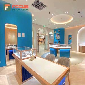 Vitrina de Exhibición de Joyería de Metal y Vidrio Moderna de Alta Gama, con Iluminación LED, para Boutique, Exhibición Interior - Product Image 5