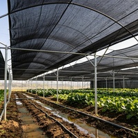 Zwarte HDPE UV-beschermende, heavy-duty, winddichte, draagbare, opvouwbare, milieuvriendelijke schaduwdoek voor kaslandbouw