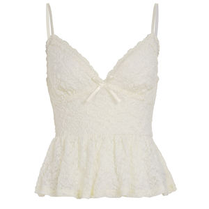 Camisola de Moda para Mujer, Nueva Colección al por Mayor, con Encaje, Lazo, Parches, Cuello en V y Dobladillo Holgado - Product Image 6