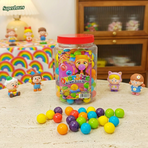 SuperLoves Lot <span class=keywords><strong>de</strong></span> 50 bonbons à mâcher colorés en forme <span class=keywords><strong>de</strong></span> bulles, saveurs <span class=keywords><strong>de</strong></span> fruits assorties, en pot, prêts à consommer, pour fêtes d'enfants, vente en <span class=keywords><strong>gros</strong></span> - Product Image 6