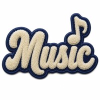 Patch en chenille brodé personnalisé, lettres musicales thermocollantes pour bandes musicales et équipes universitaires ; Patch en chenille pour bandes musicales