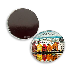 Caribisch Souvenir Op Maat Gemaakte Bahamas Barbados Koelkastmagneten Rond Dolfijn Kustkristal Glazen Koepel Koelkastmagneet Maker - Product Image 5