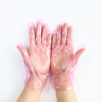 Gants transparents en polythène jetables, 100 pcs, jetables, avec Logo personnalisable, OEM, une boîte