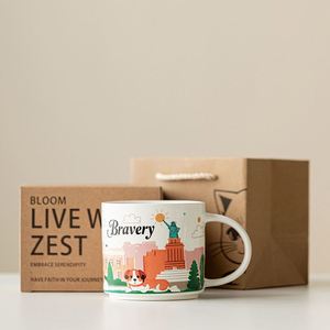 Mug de voyage personnalisé de luxe en céramique pour couple, avec sublimation, pour femme, coffret cadeau Saint-Valentin, mariage, fête - Product Image 1