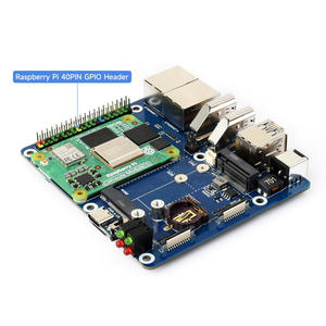 บอร์ดฐานอีเทอร์เน็ตแบบคู่สำหรับ CM5ราสเบอร์รี่ <span class=keywords><strong>Pi</strong></span> รองรับโมดูล4G/5G เอาต์พุตแสดงผลแบบ Dual 4K และอินเตอร์เฟซ MIPI แบบคู่ - Product Image 3