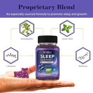 OEM ODM Vegan Melatonin Gummy Halal <span class=keywords><strong>Natural</strong></span> Relax Mood tidur Gummies suplemen 10mg 20mg 60mg tidur Melatonin Gummies - Product Image 2
