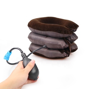 Pompa udara ban leher tiup, pompa udara perenggang leher nyeri, penopang leher, traksi kerah tengkuk, bantal leher elastis - Product Image 4