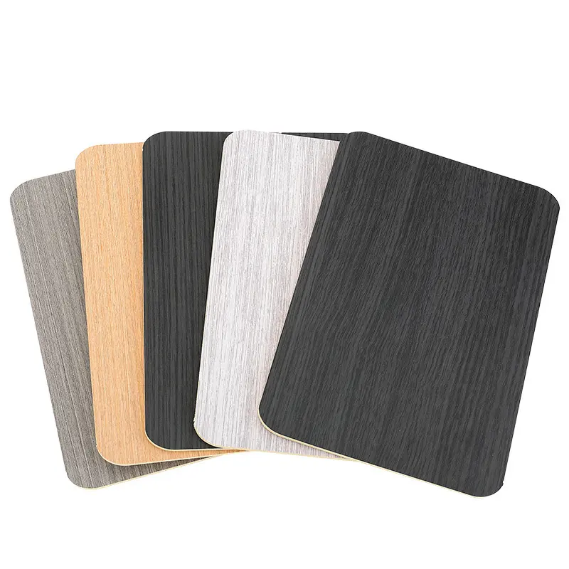 Customization Color Thickness Size E0 1 White Black Veneer Melamine 4x8 Laminated Cheap Wood Grain HDF Plywood Sheet Board Price