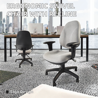 Chaise de bureau pivotante au design moderne à double fonction, ergonomique et confortable, en tissu inclinable, pour les études du personnel.