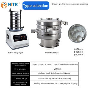 Mitr phòng thí nghiệm nhỏ thép không gỉ kiểm tra sàng Shaker sifter sàng máy rung - Product Image 4