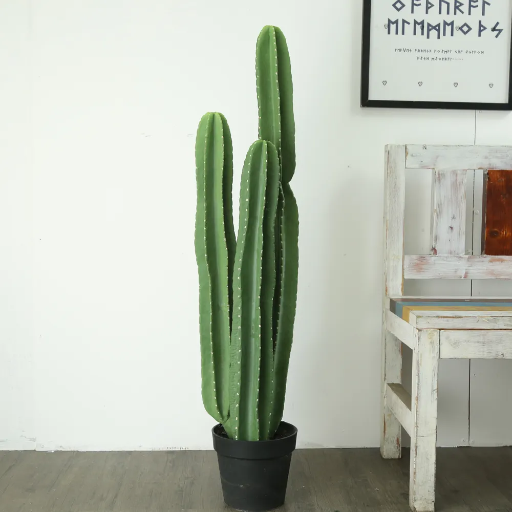 Latest design natural plastic large indoor saguaro cactus bonsai tree artificial bonsai plants with pot