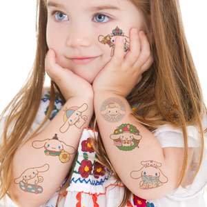 कस्टम 40 शीट कार्टून हैलो किटी वाटरप्रूफ इको-फ्रेंडली अस्थायी टैटू जन्मदिन थीम पार्टी आपूर्ति - Product Image 2