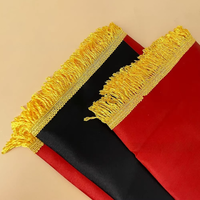 Drapeau afghan de haute qualité 3x5 pieds en satin de bonne qualité avec franges, drapeaux d'Afghanistan en polyester