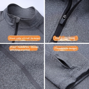 <span class=keywords><strong>T</strong></span>-<span class=keywords><strong>shirt</strong></span> à manches longues pour <span class=keywords><strong>homme</strong></span>, personnalisé, <span class=keywords><strong>imprimé</strong></span> à l'écran, logo brodé, polyester de haute qualité, extensible, pour la course à pied et l'entraînement - Product Image 2
