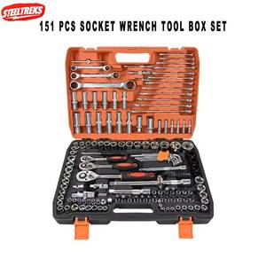 Set di Attrezzi <span class=keywords><strong>da</strong></span> 151 Pezzi, Kit <span class=keywords><strong>Meccanico</strong></span> con Chiavi a Cricchetto, Chiavi Esagonali, Punte per Cacciavite, in Acciaio Inox, con Valigetta Rigida per Auto - Product Image 3