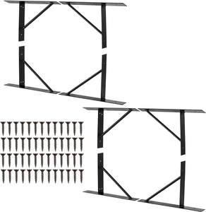 Kit Ferramenta Anti-Appiattimento per Telaio Cancello, 2 Set, in Ferro Nero, con Staffa Angolare, Chiusura a Scatto, Viti, Modellazione 3D, Ecologico, per Capanno/Recinto - Product Image 5