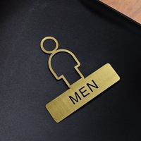 Plaque de signalisation WC en acier inoxydable pour hommes et femmes, vente en gros 2026