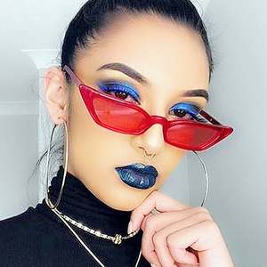 Gafas de Sol de Ojo de Gato Rectangulares Coloridas con Marco Pequeño Retro, Tendencias Nuevas 2025, Logotipo Personalizado, Gafas de Sol para Mujer - Product Image 2