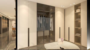 ตู้เสื้อผ้าห้องนอนสไตล์โมเดิร์นแบบสั่งทำ |   ตู้เสื้อผ้าแขวนแบบทนทานสำหรับโครงการวิลล่าและอพาร์ตเมนต์ |   แบบแปลนบ้านทั้งหลังและแผนการก่อสร้าง - Product Image 2