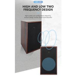 Haut-parleur mural <span class=keywords><strong>en</strong></span> <span class=keywords><strong>bois</strong></span>, sortie 70W, basses 6,5 pouces, aigus 3 pouces, pour salle d'exposition, atelier - Product Image 4