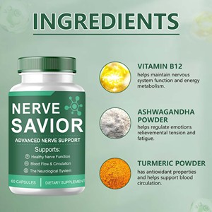 Cápsulas para el Cuidado de los Nervios Naturales y Saludables OEM/ODM, Fortalecen la Salud Nerviosa Basadas en Nutrientes para los Nervios, SUPLEMENTO DIETÉTICO - Product Image 3
